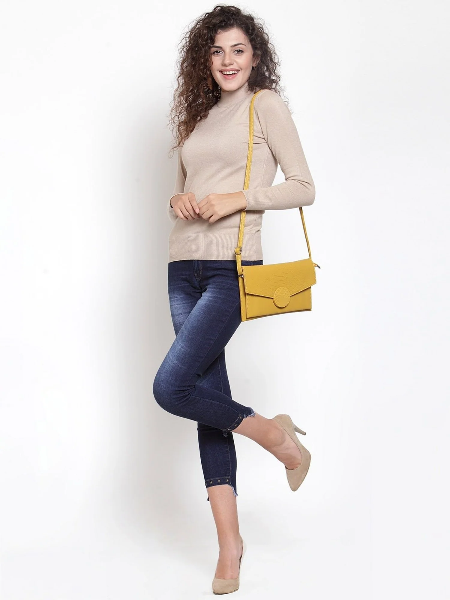 Beige Cotton Blend Slim Fit Skivvy - Image 6