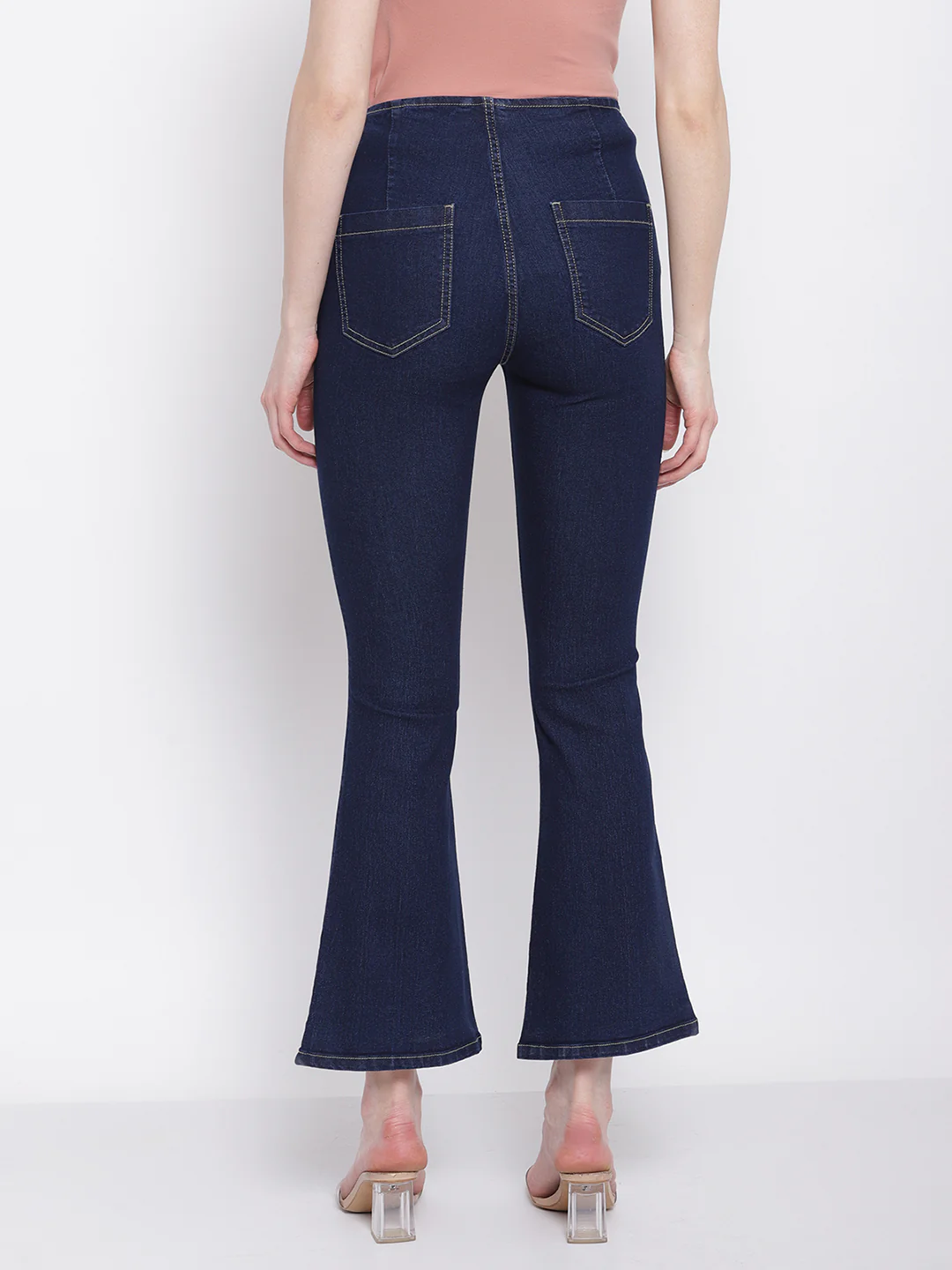 Black Bell Bottom Full Length Jeans - Image 12