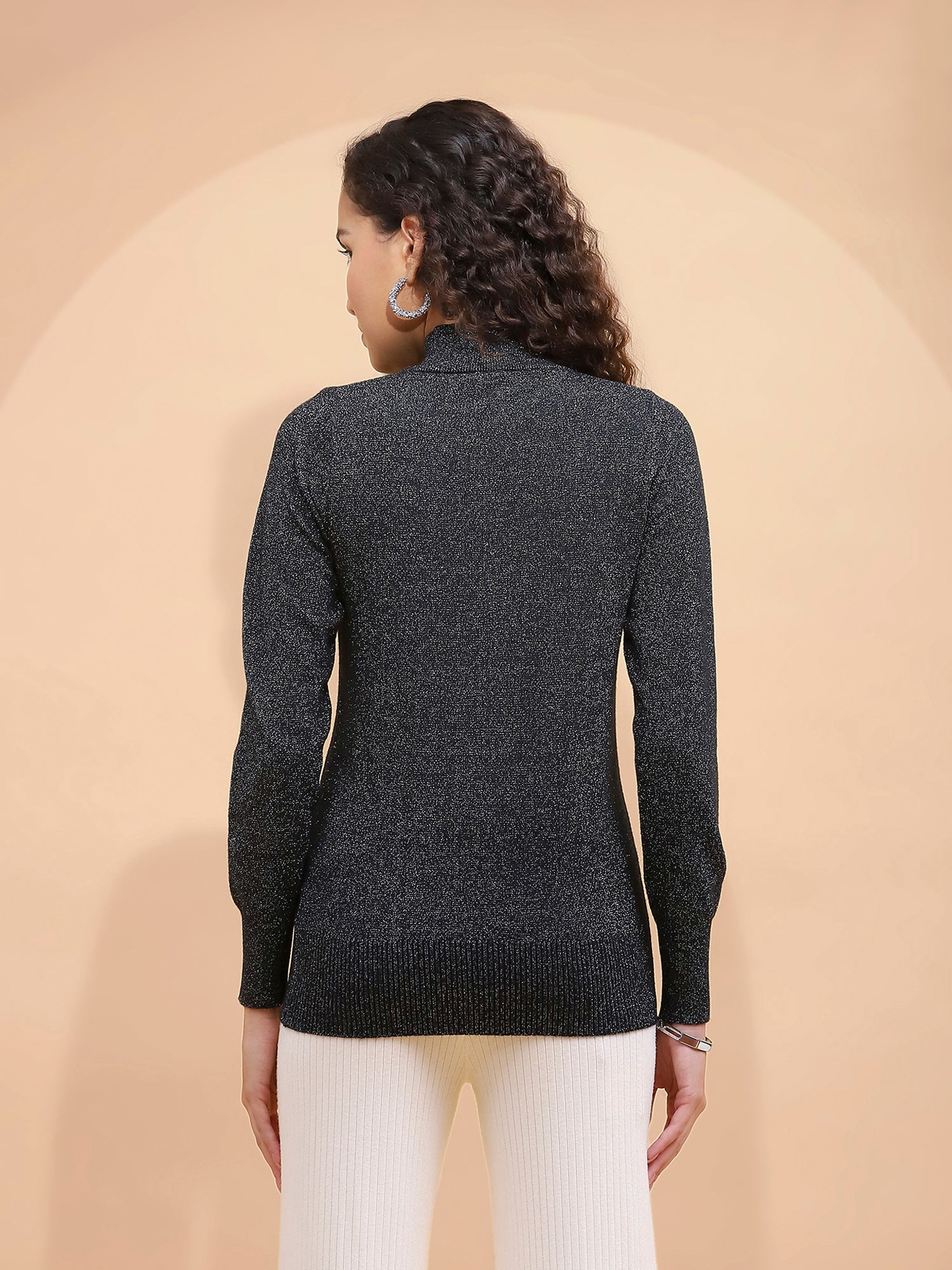 Black Turtle Neck Skivvy Top - Image 4