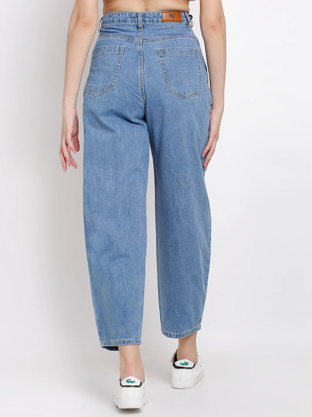 Women Blue Baggy Full Length Jeans - Image 3