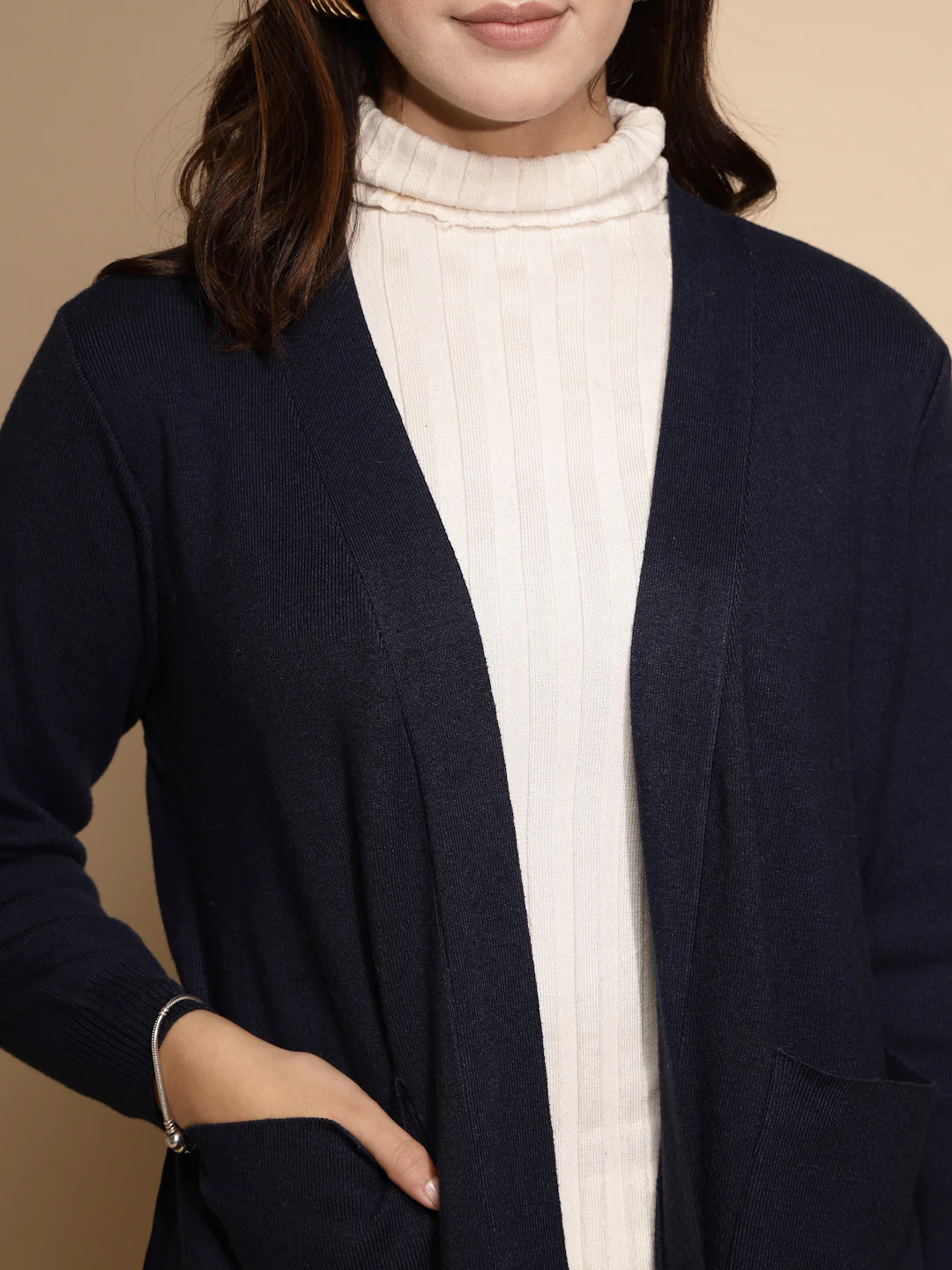 Blue Solid Winter Shrug - Image 6