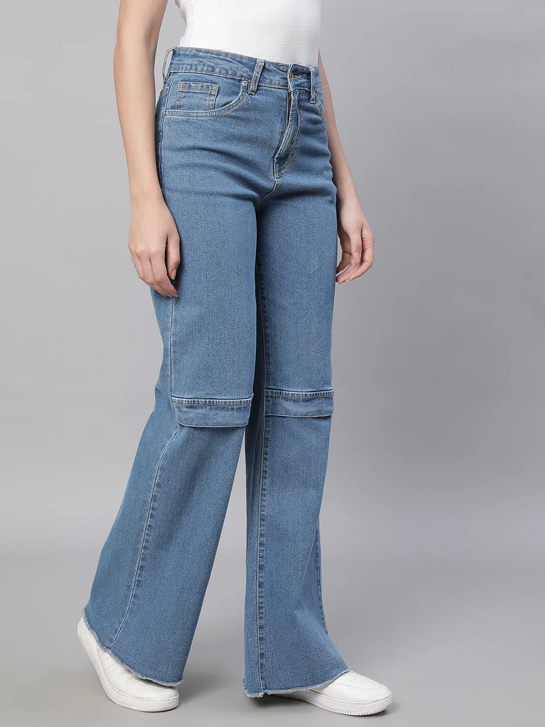 Blue Straight-Fit Full Length Stretchable Jeans - Image 10