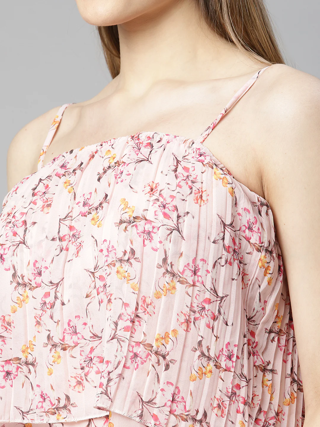 Women Dusty Pink Floral Printed Co-ord Set - Image 4
