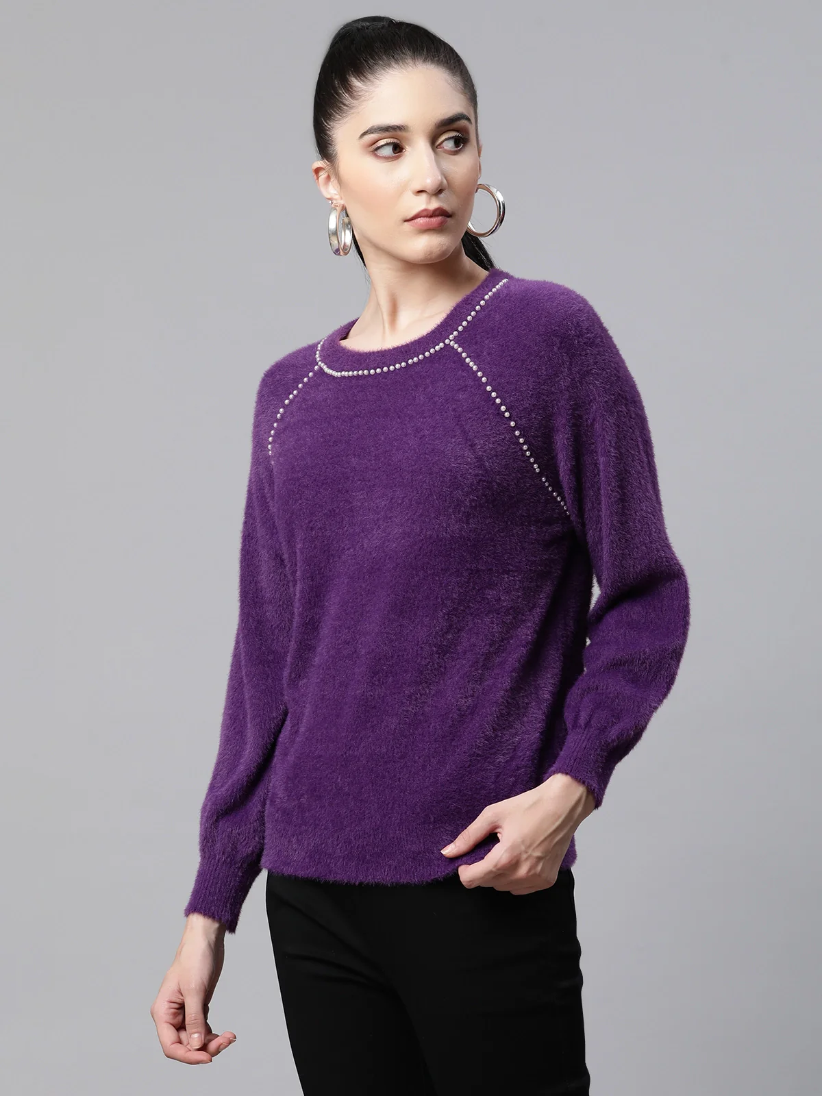 Mulberry Loose Fit Wollen Pullover - Image 8