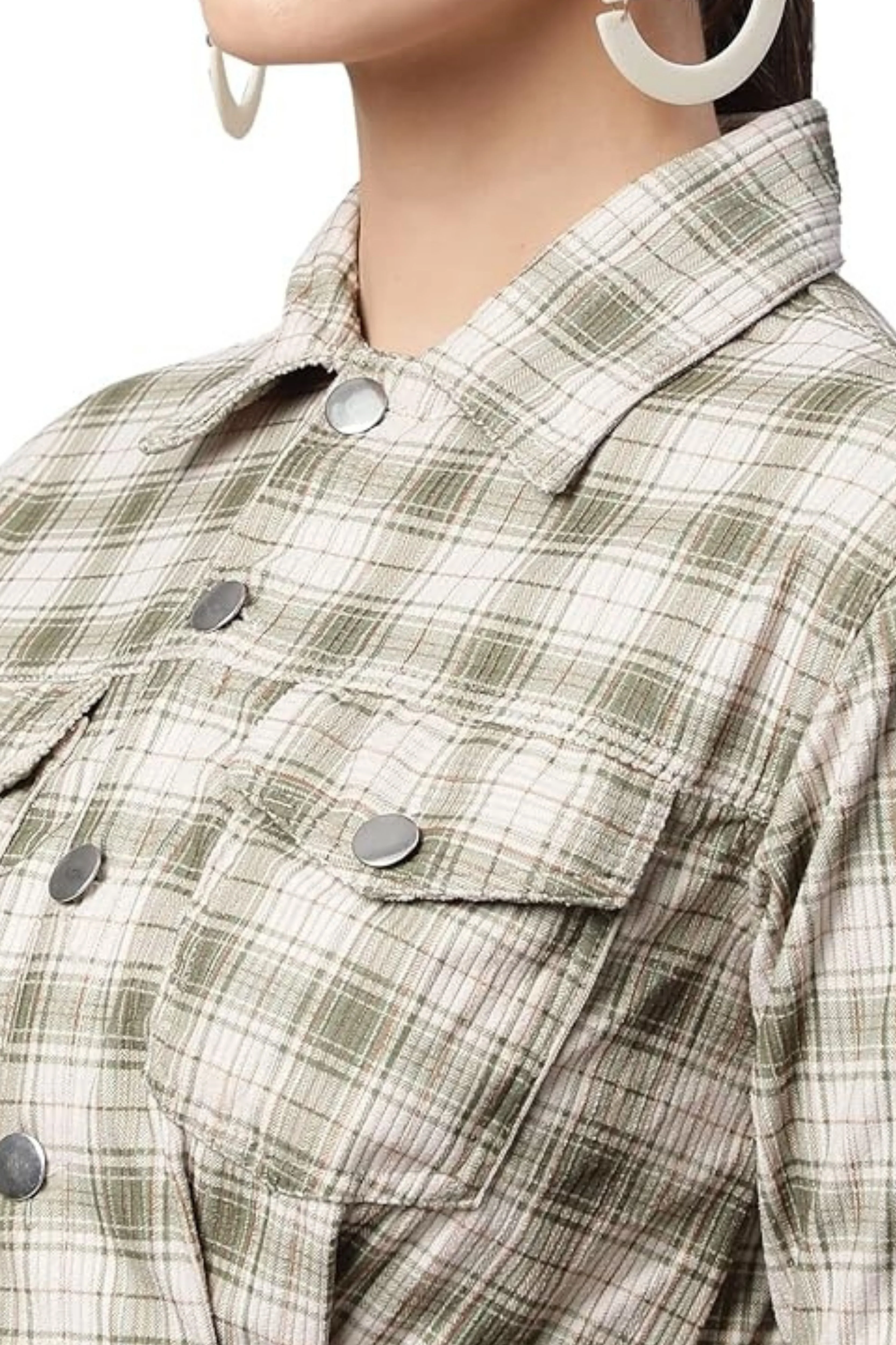 Green Checkered Dress - Image 4