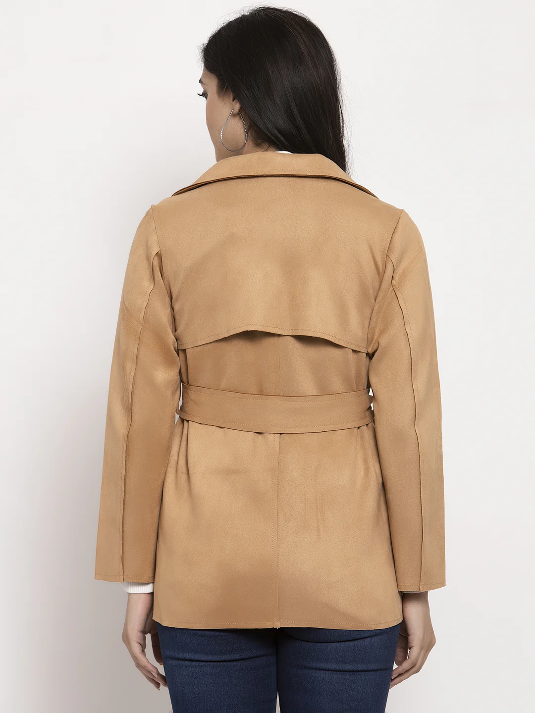 Women Khaki Collared Jacket - Image 5