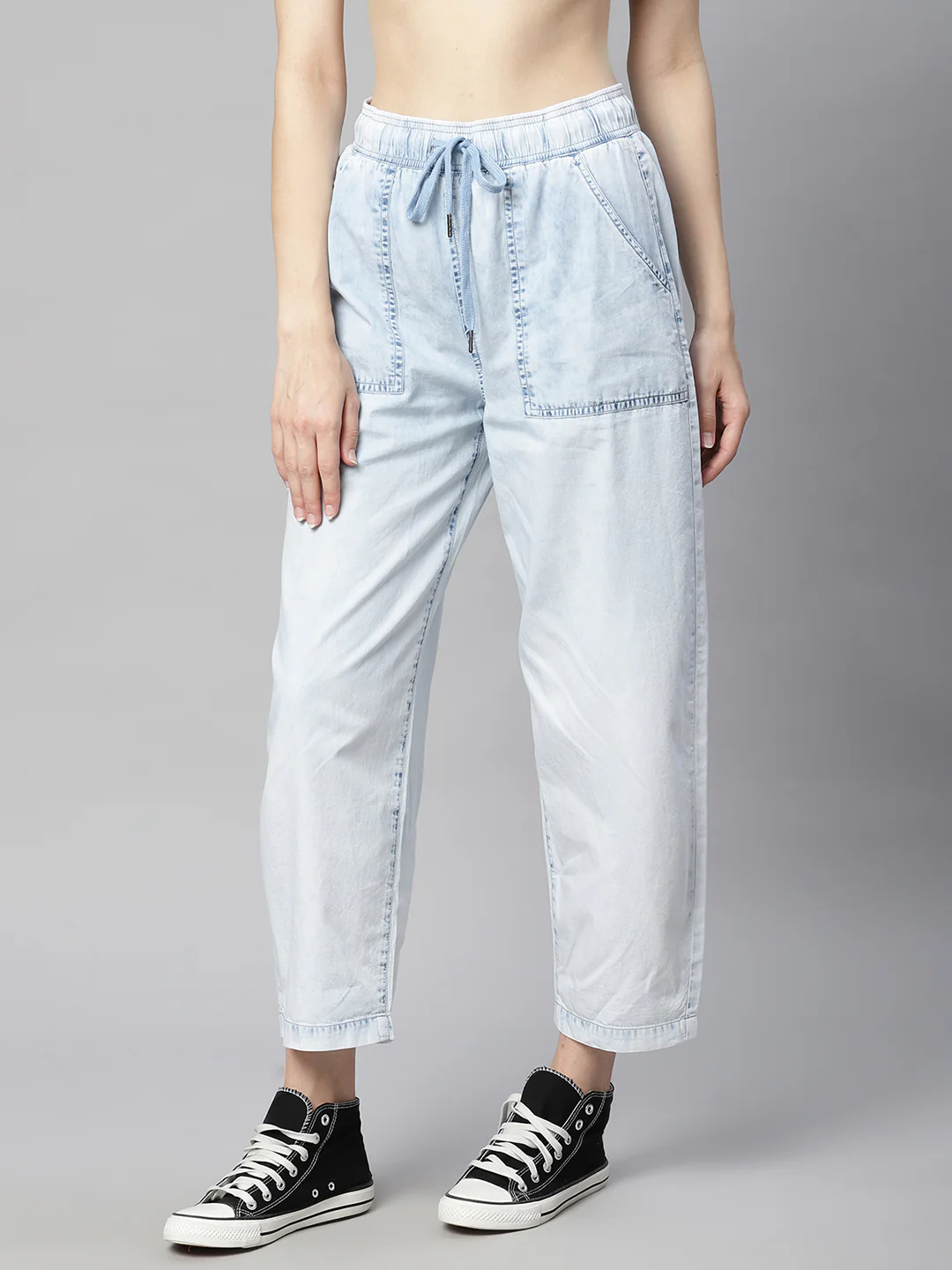Light Blue Cotton Blend Lower - Image 4