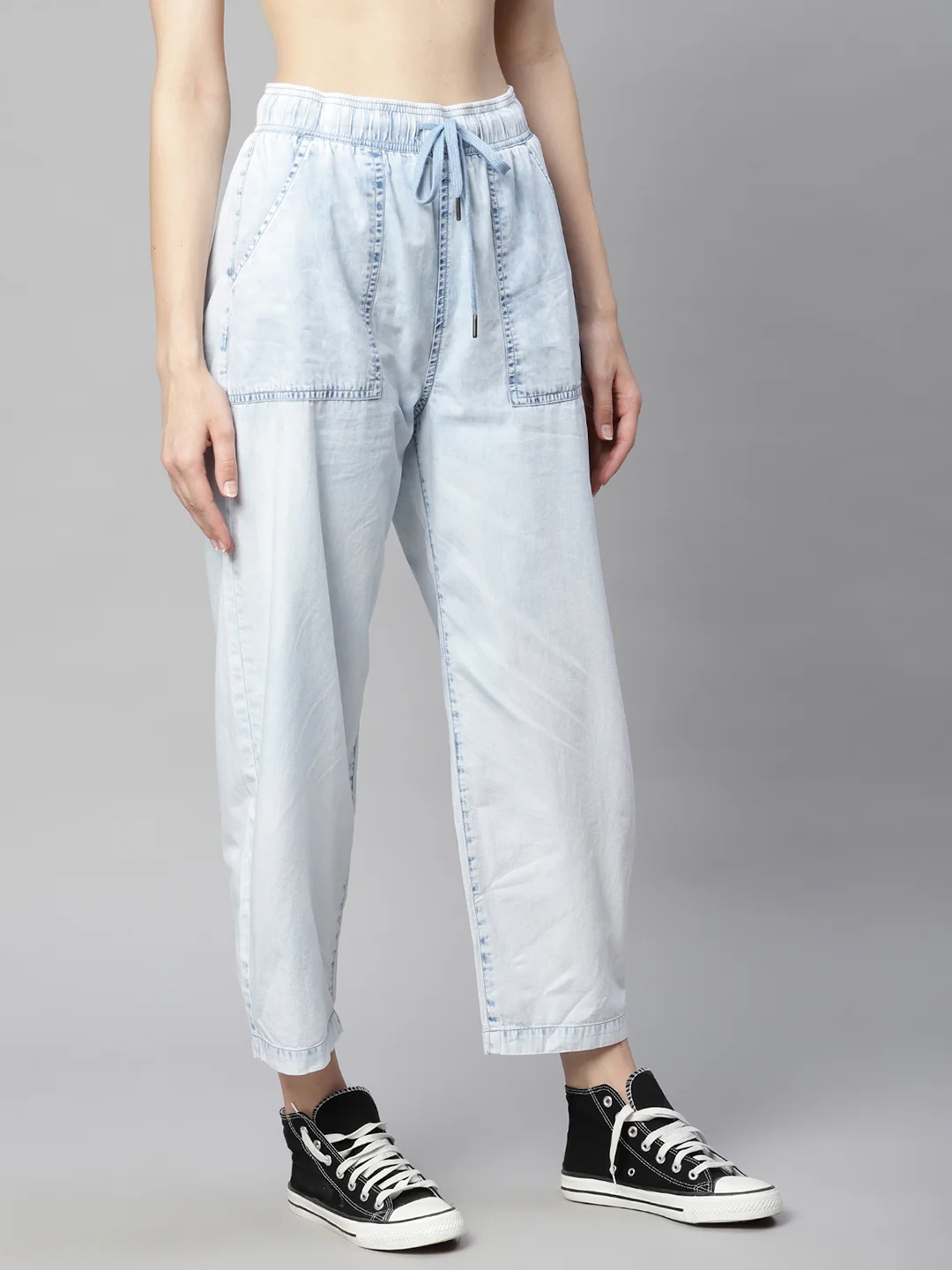 Light Blue Cotton Blend Lower - Image 5