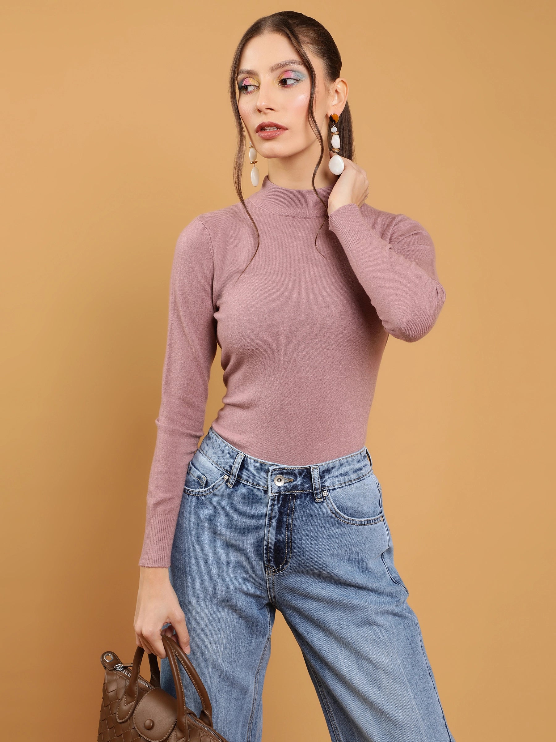 High-Rise Relaxed Fit Blue Jeans - Image 7