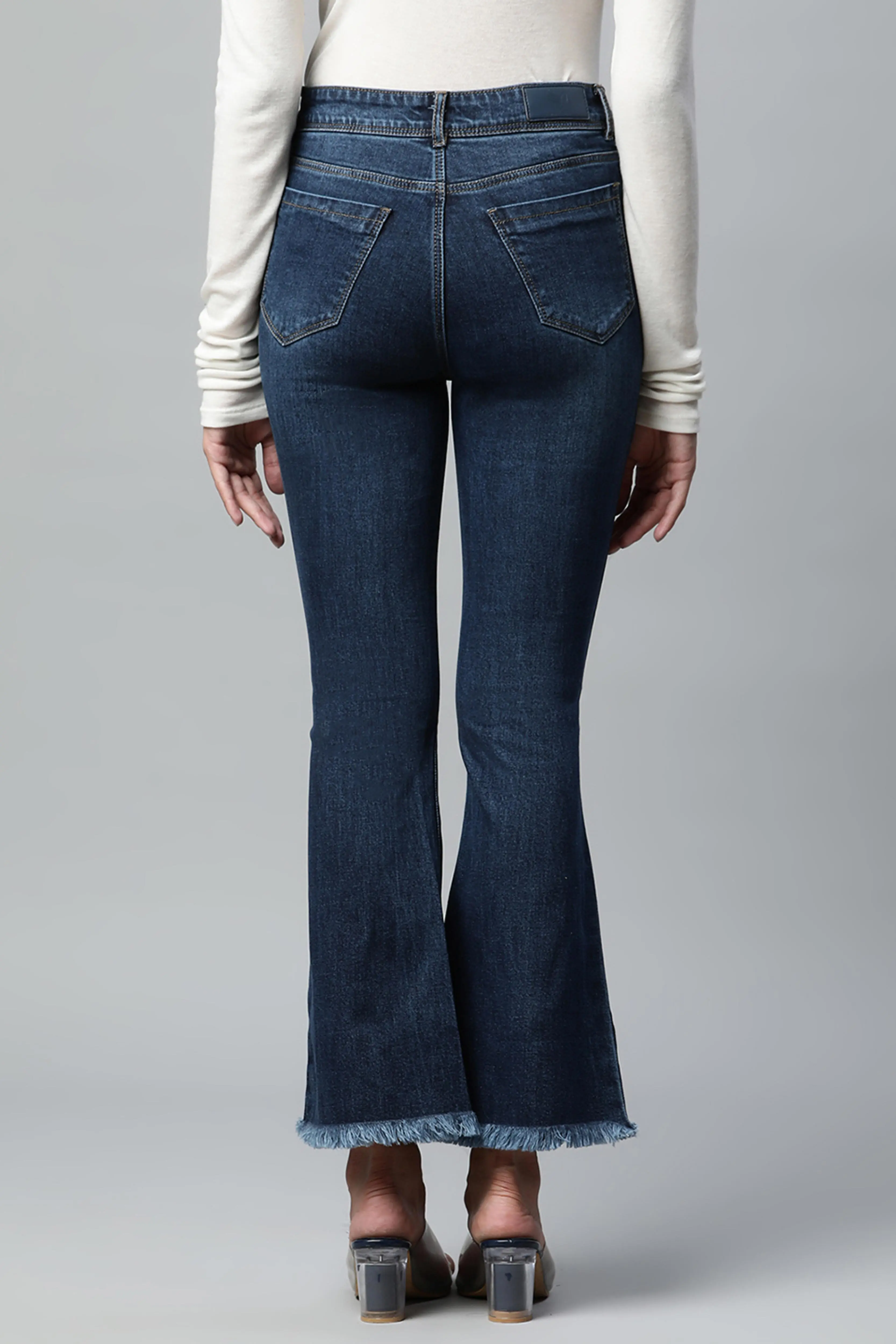 Blue Medium Washed Bootcut Jeans - Image 4