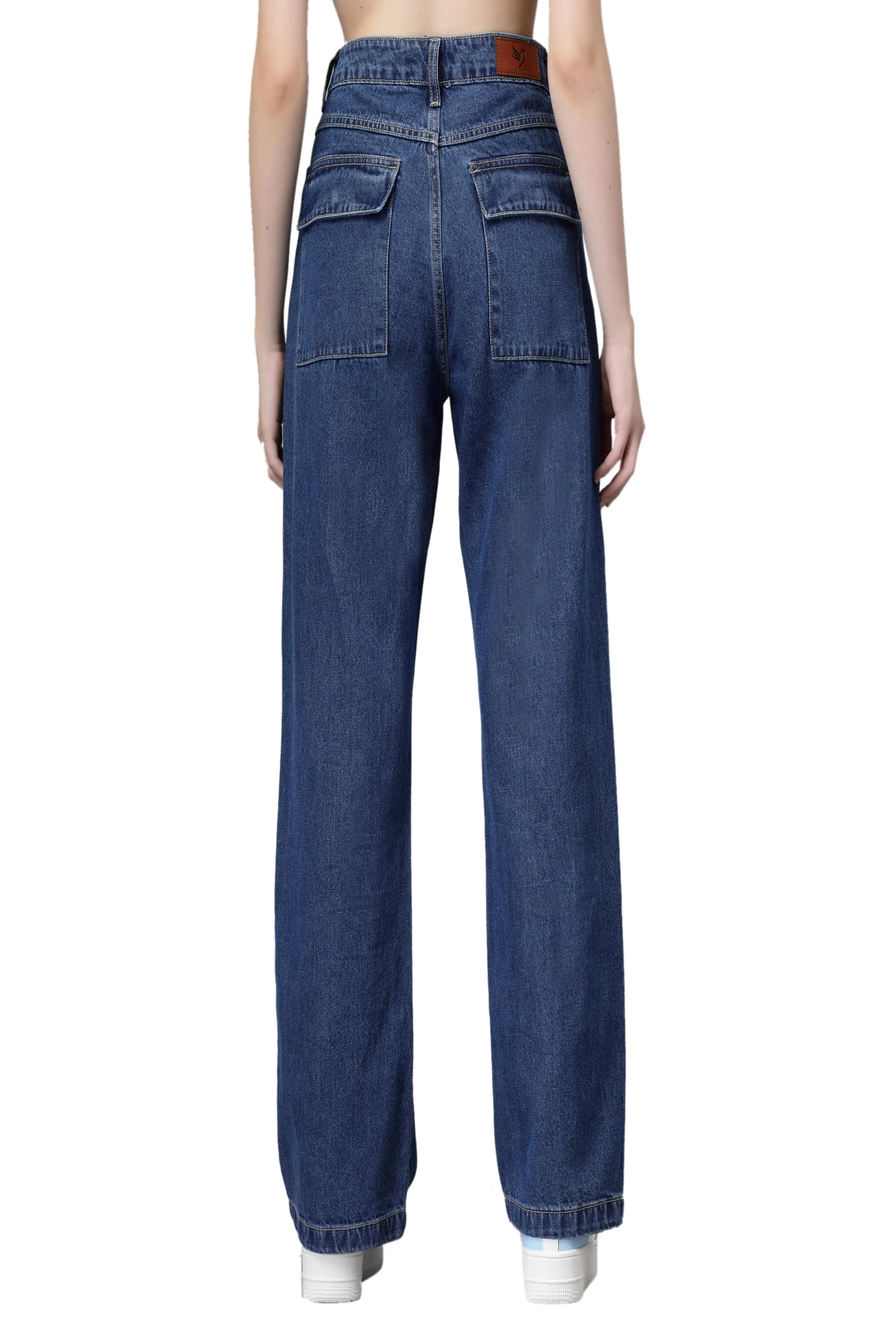 Mom-Fit Straight Leg Blue Jeans - Image 5