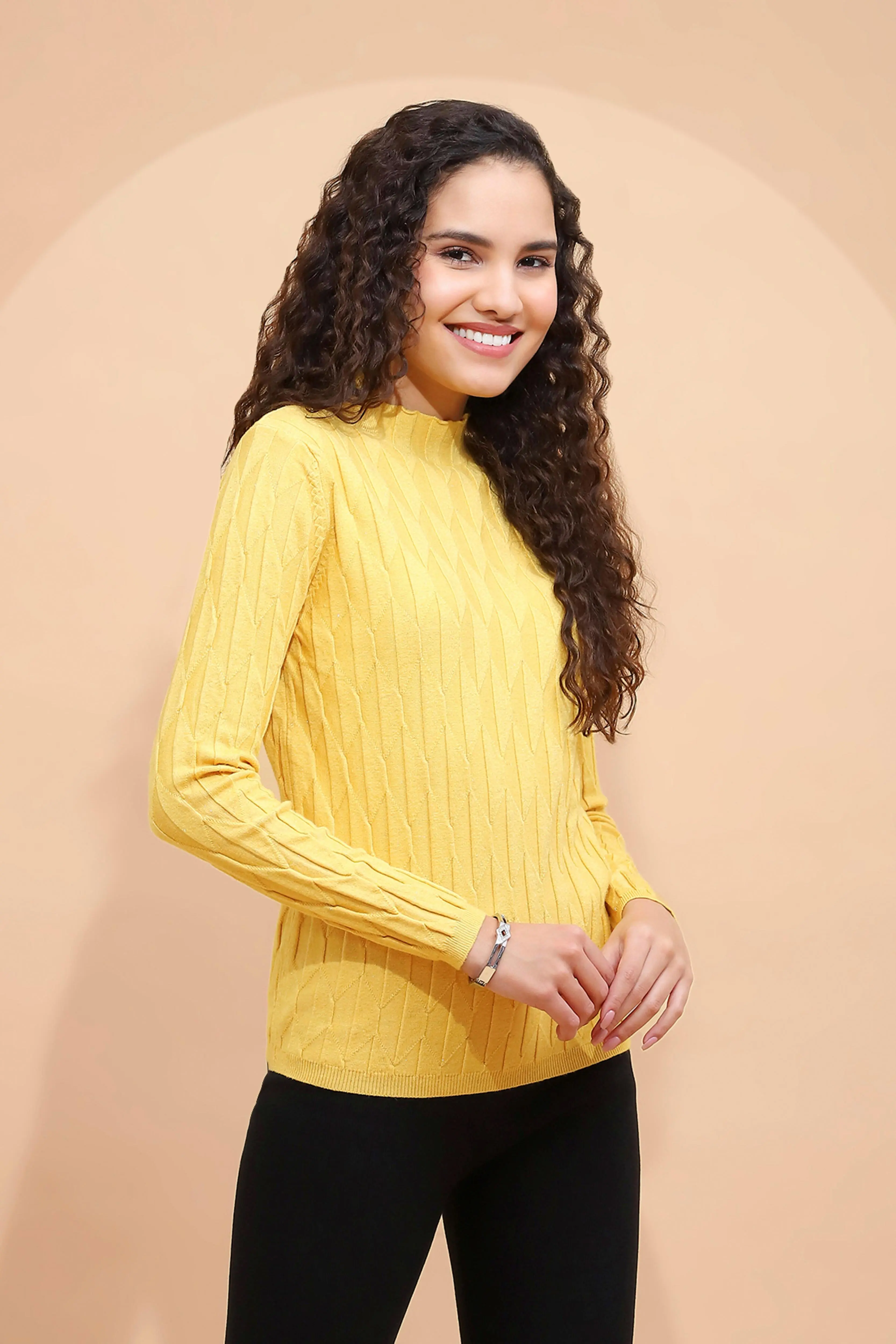 Mustard Slim Fit Skivvy Pullover - Image 3