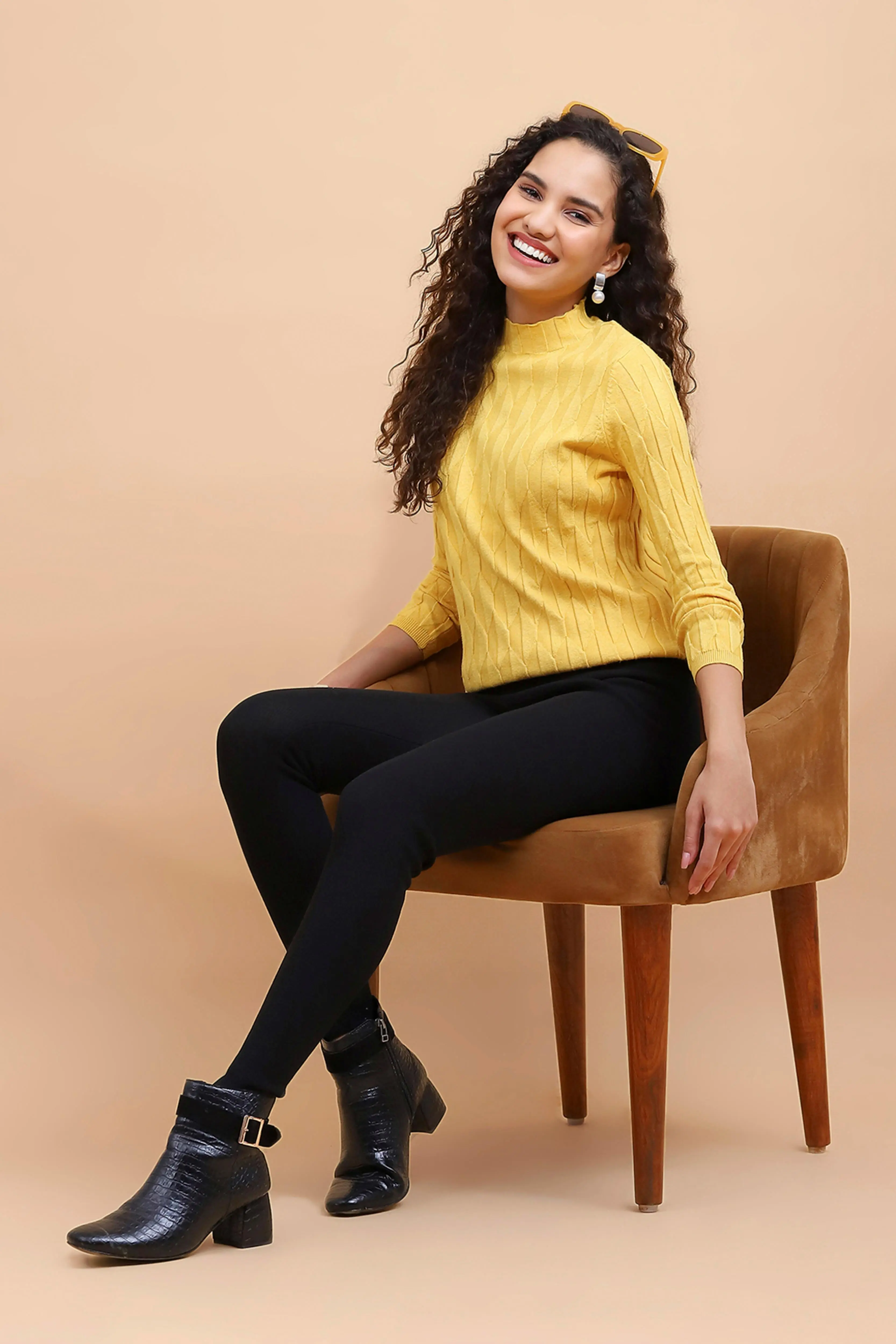 Mustard Slim Fit Skivvy Pullover - Image 6