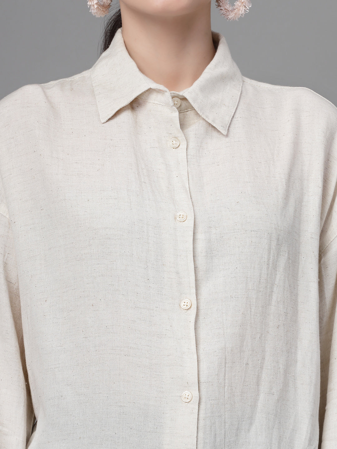 Natural Loose Fit Cotton Shirt - Image 10