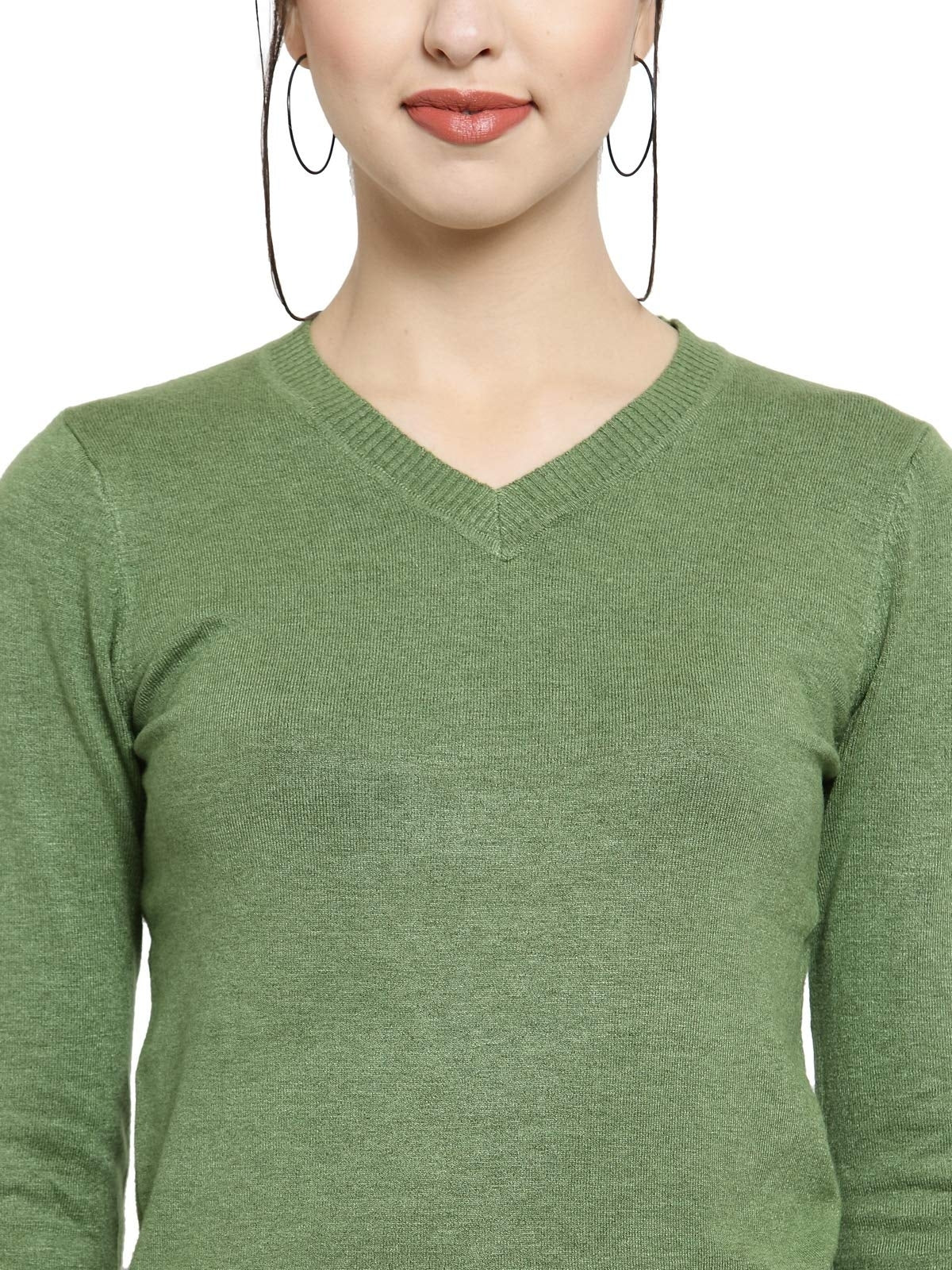 Olive Solid Cotton Blend Skivvy - Image 4