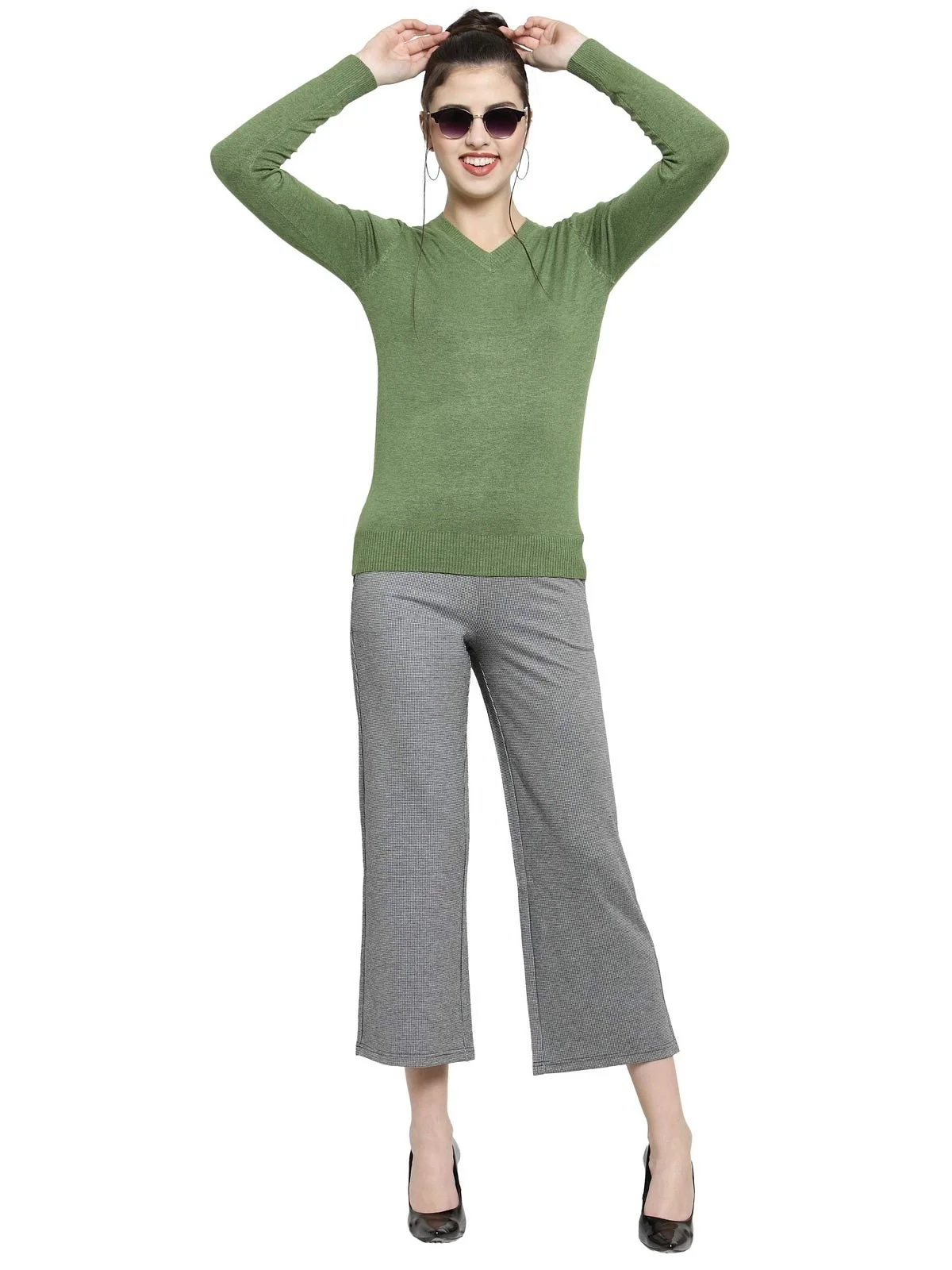 Olive Solid Cotton Blend Skivvy - Image 5