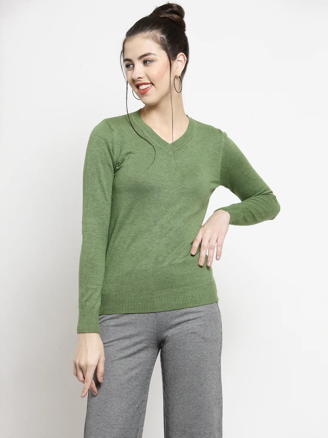 Olive Solid Cotton Blend Skivvy - Image 6