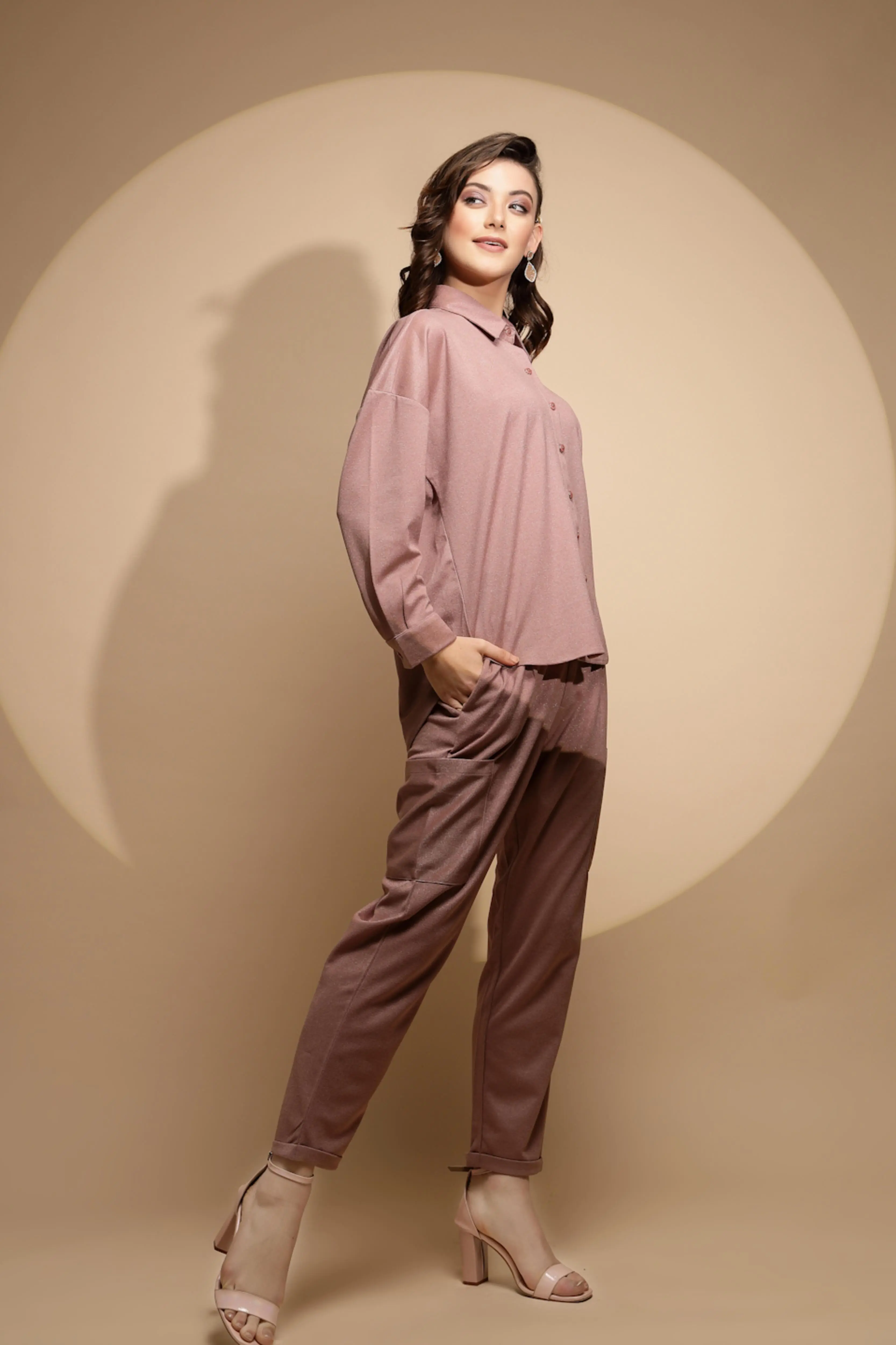 Pink Loose fit Night Set - Image 3