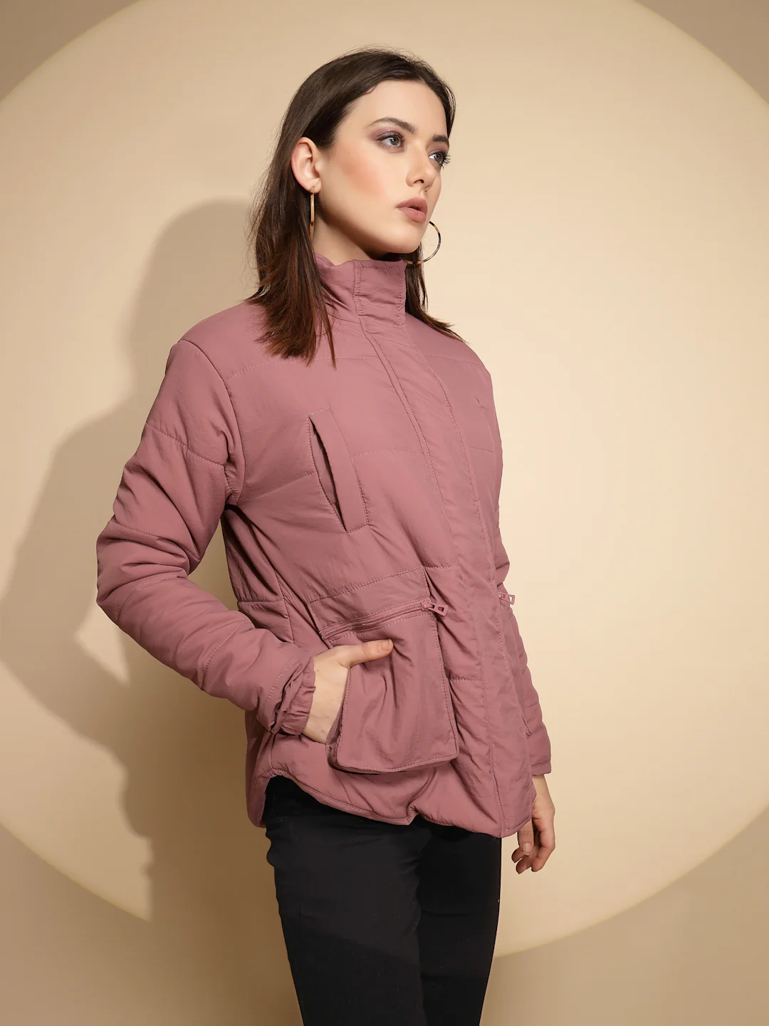 Plum Solid Regular Fit Jacket - Image 10