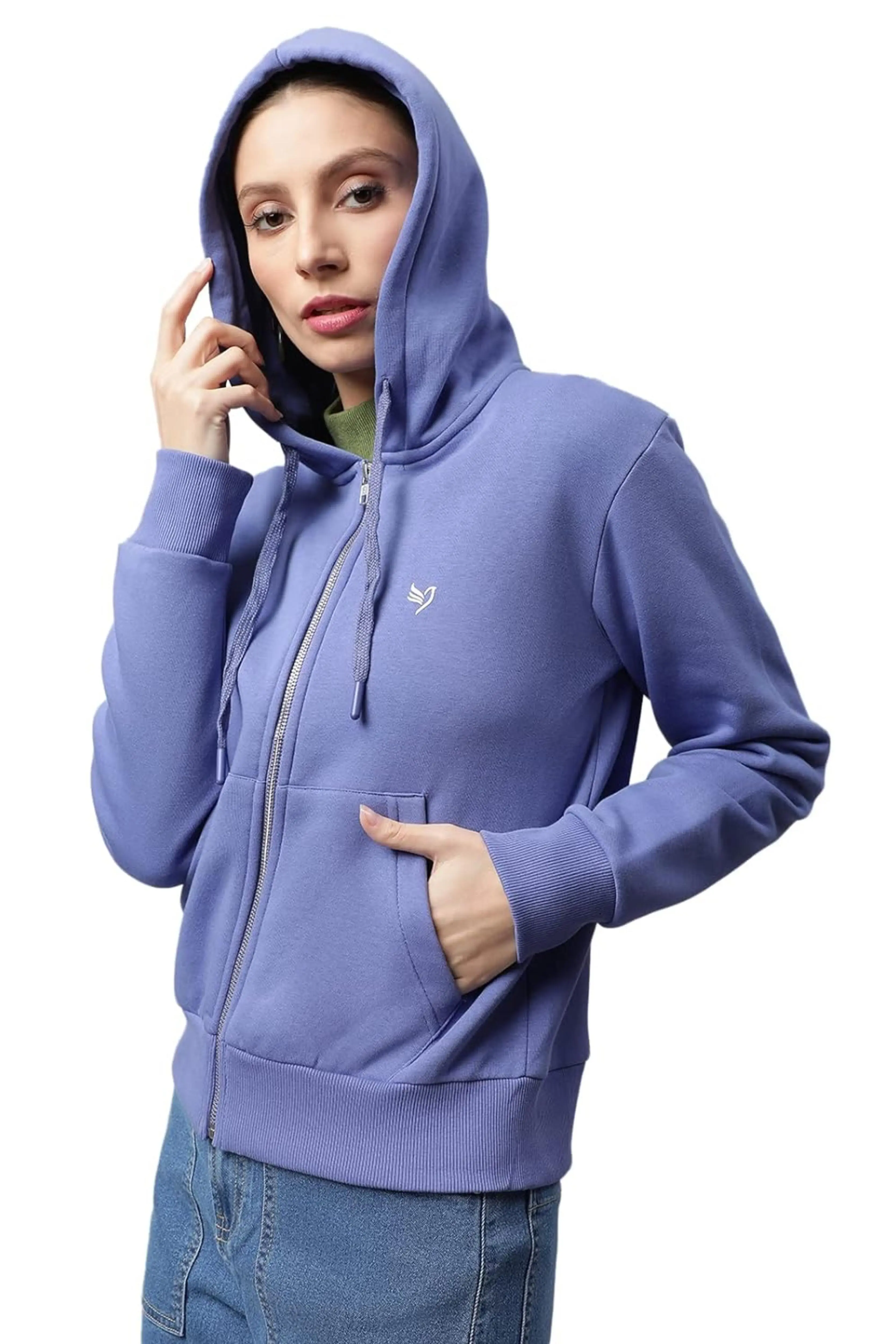 Purple Relaxed Fit Fleece Sweatshirt - Image 2