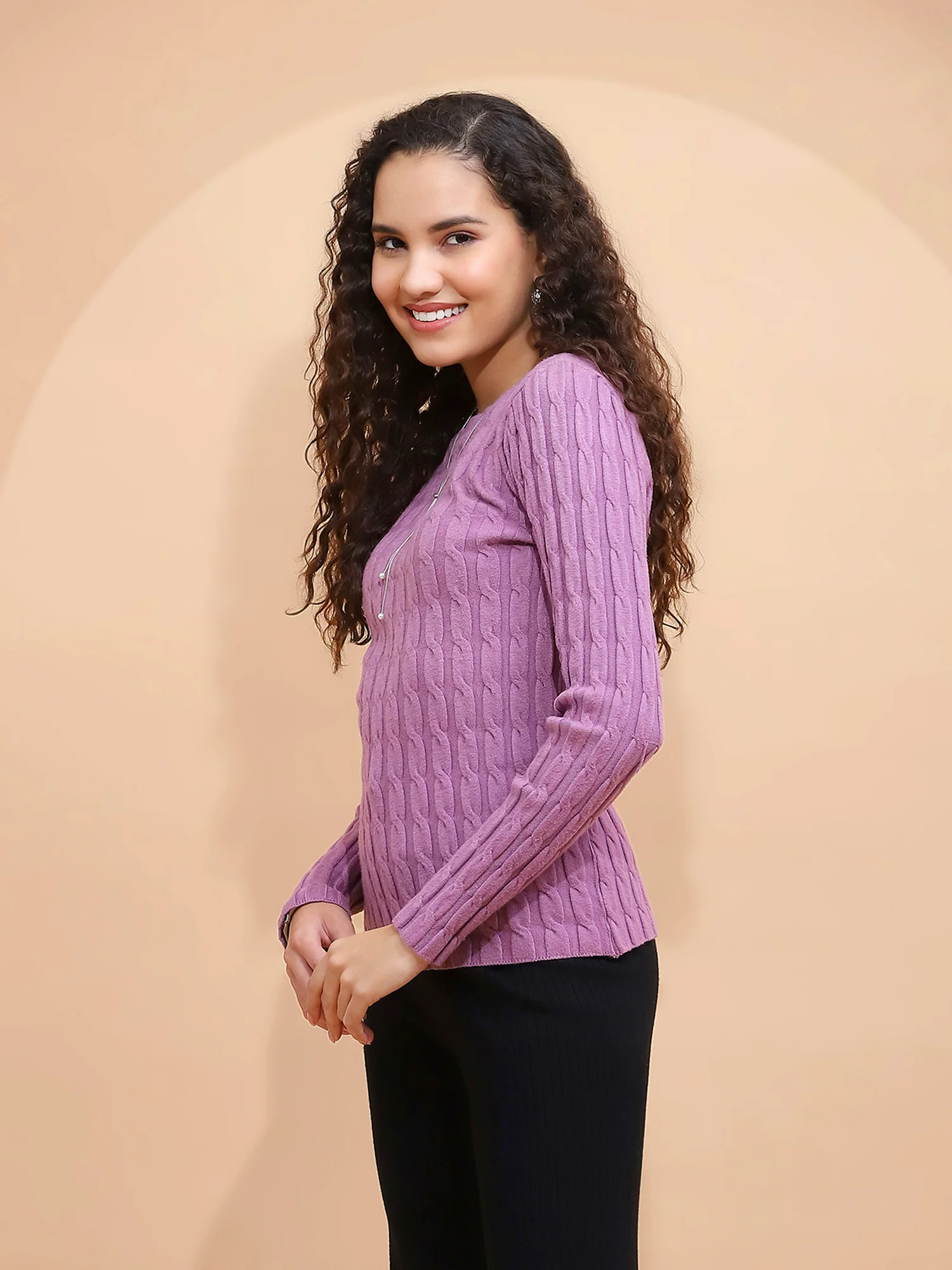 Purple Crew Neck Slim Fit Skivvy - Image 8
