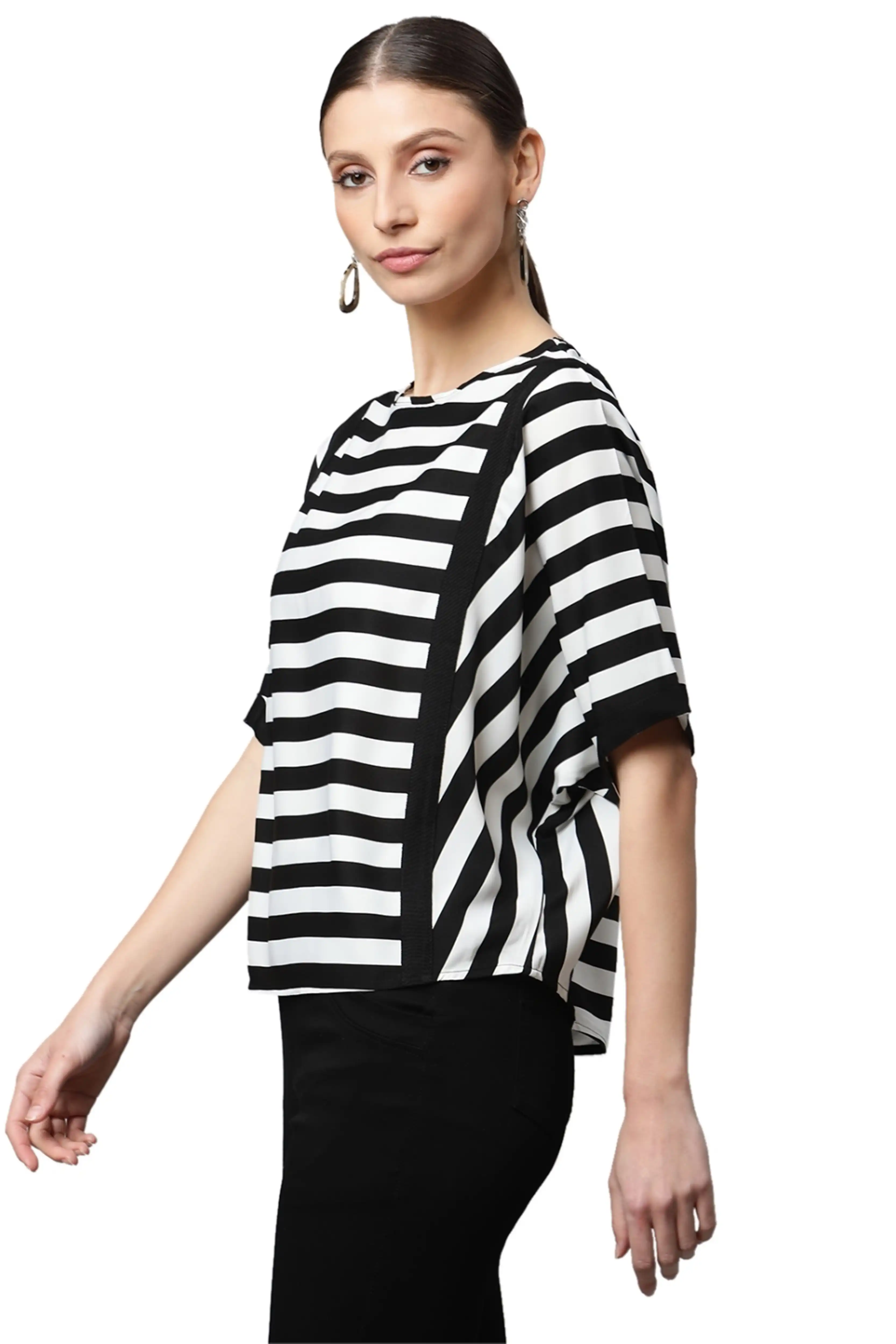 Black and White Striped Top - Image 3
