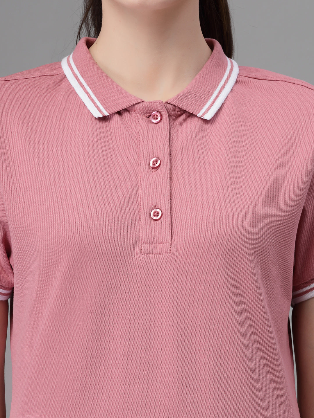 Women Regular Fit Polo Neck Cotton T-Shirt - Image 28