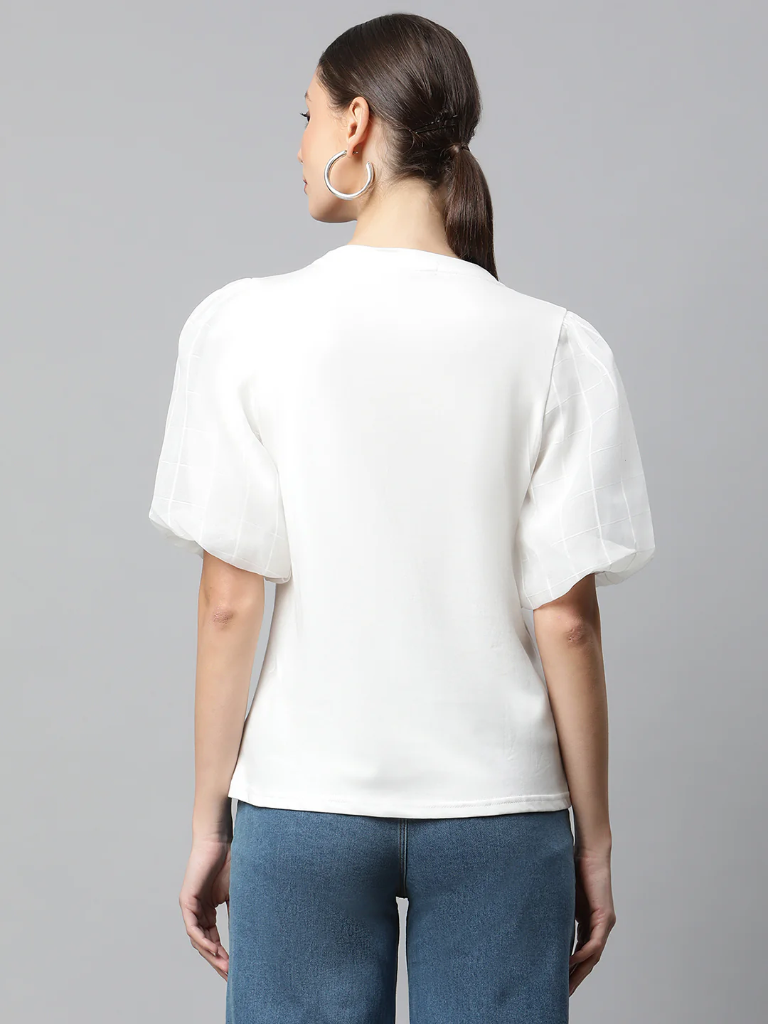 Regular Fit Color Hosiery Applique T-Shirt - Image 4