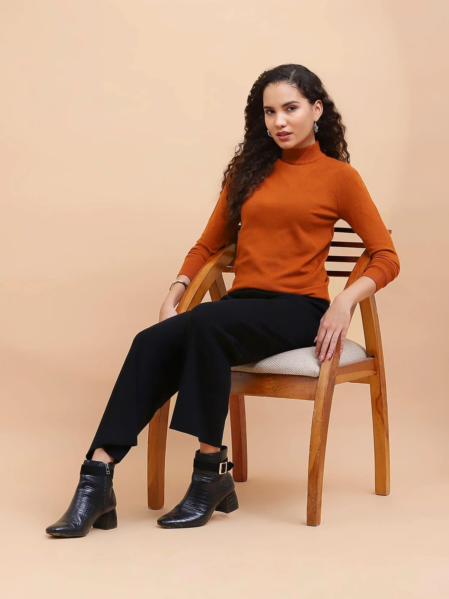 Rust Snug Fit Skivvy Pullover - Image 10