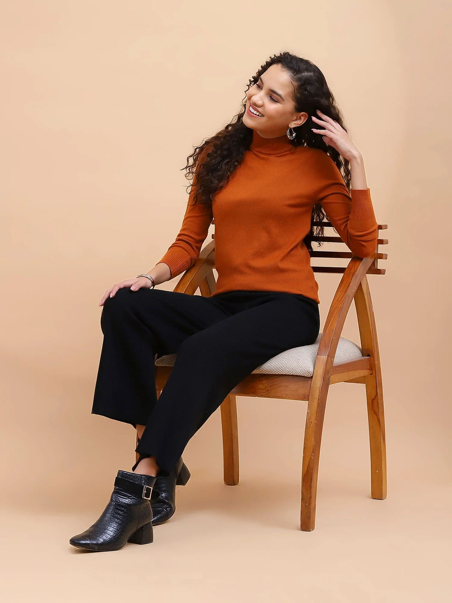 Rust Snug Fit Skivvy Pullover - Image 11