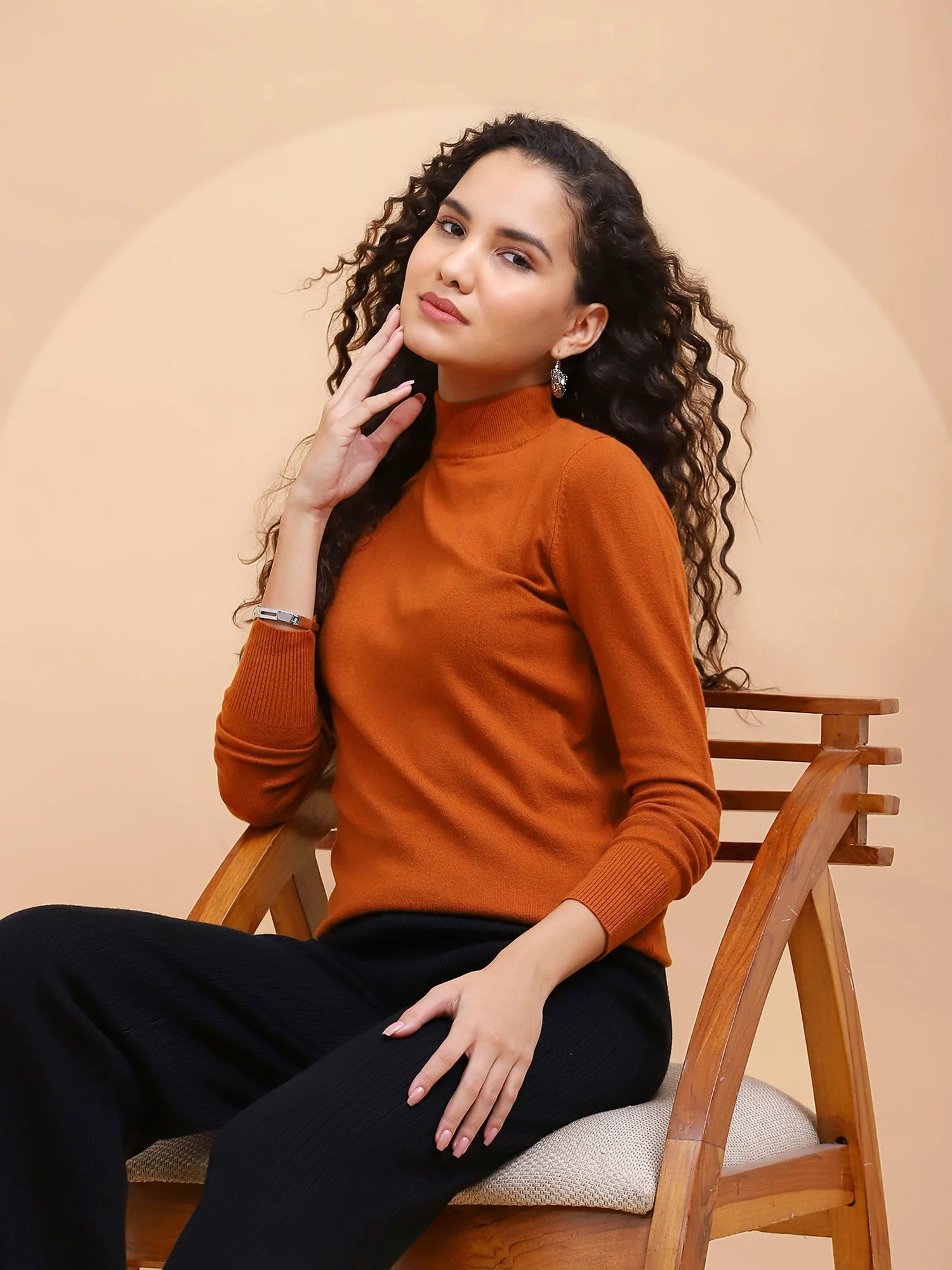 Rust Snug Fit Skivvy Pullover - Image 12