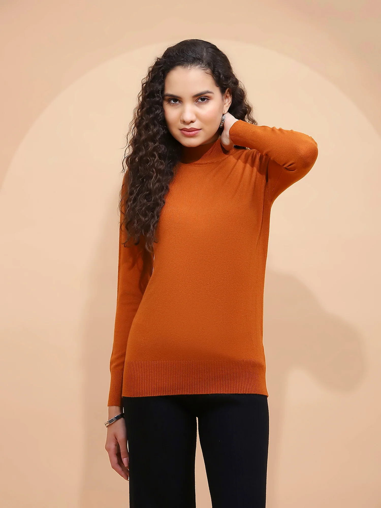 Rust Snug Fit Skivvy Pullover - Image 15