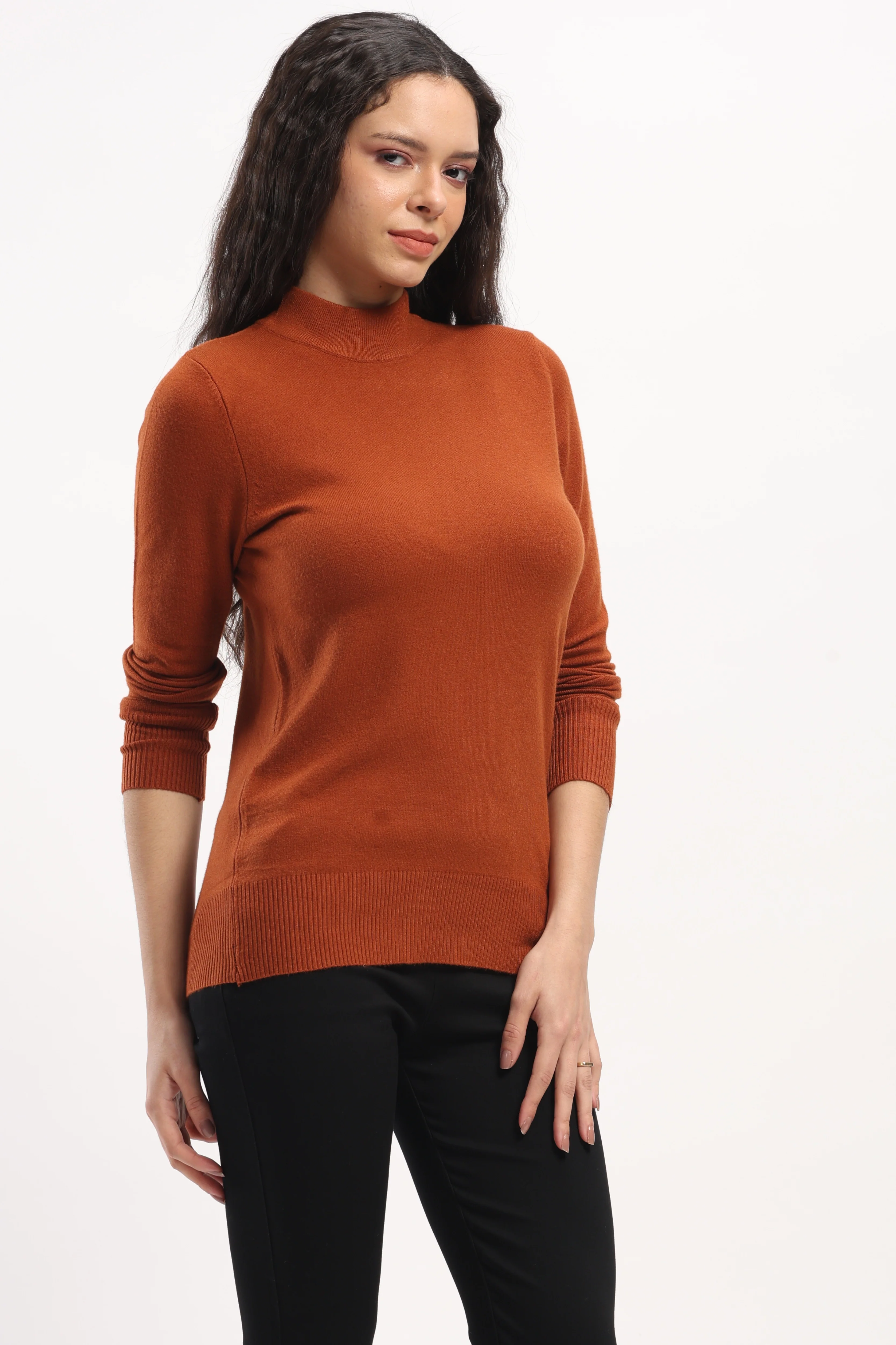Rust Snug Fit Skivvy Pullover - Image 3