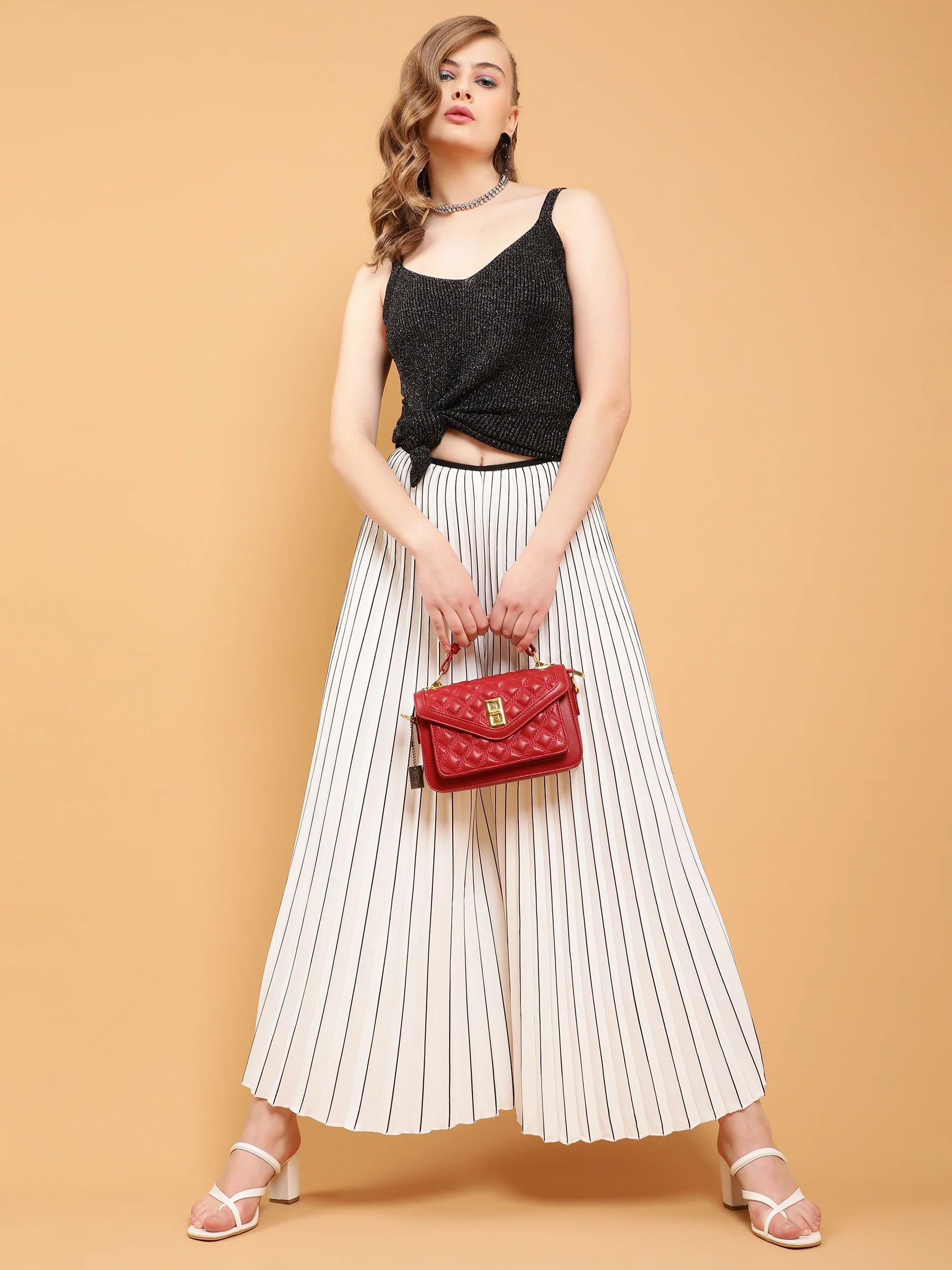 Women Shimmery Slim Fit Camisole Top - Image 4