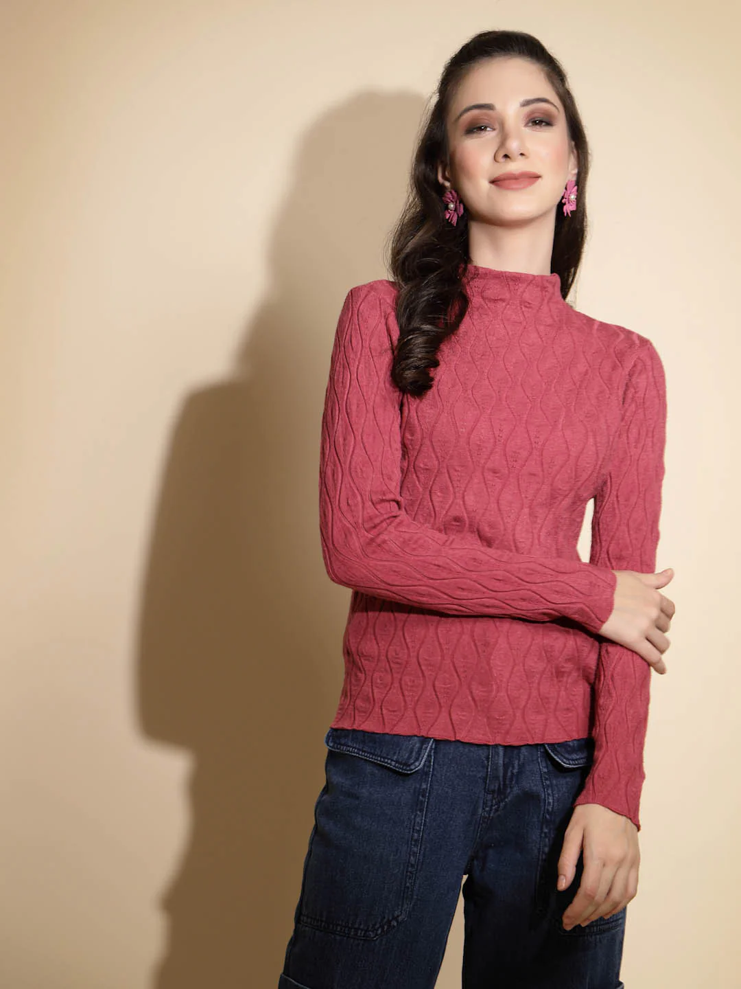 Solid Turtle Neck Knitted Skivvy - Image 51