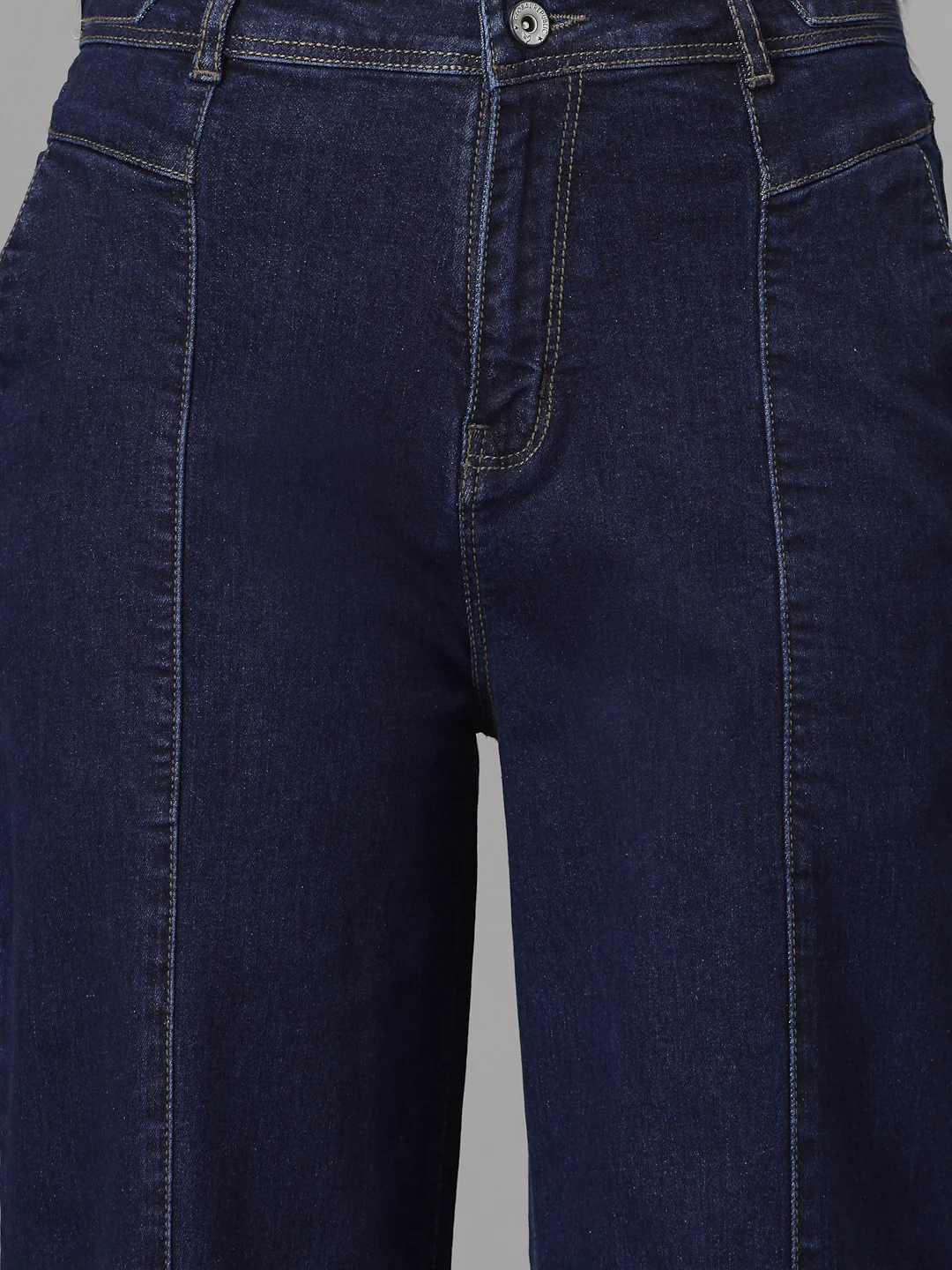 Blue Cotton Bootcut Stretchable Jeans - Image 8