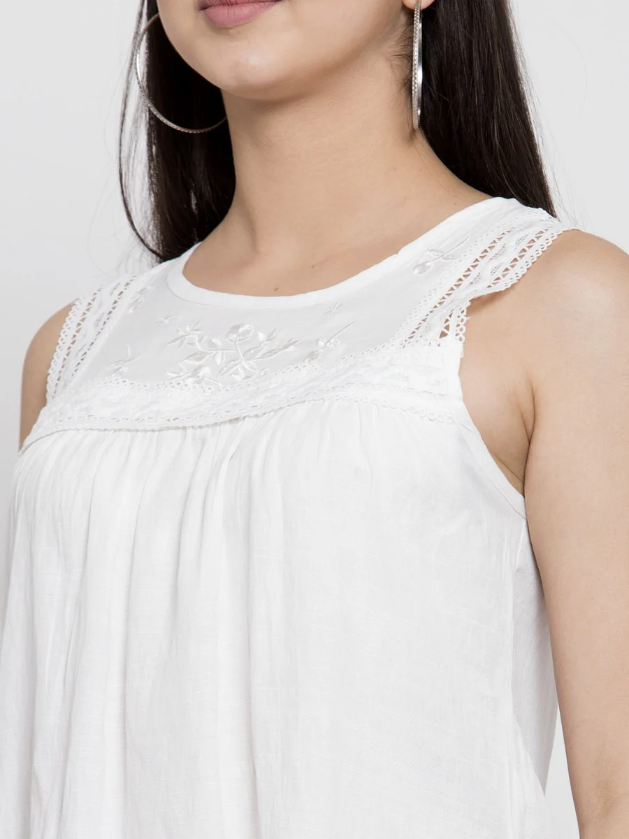 White Embroidered Top - Image 10