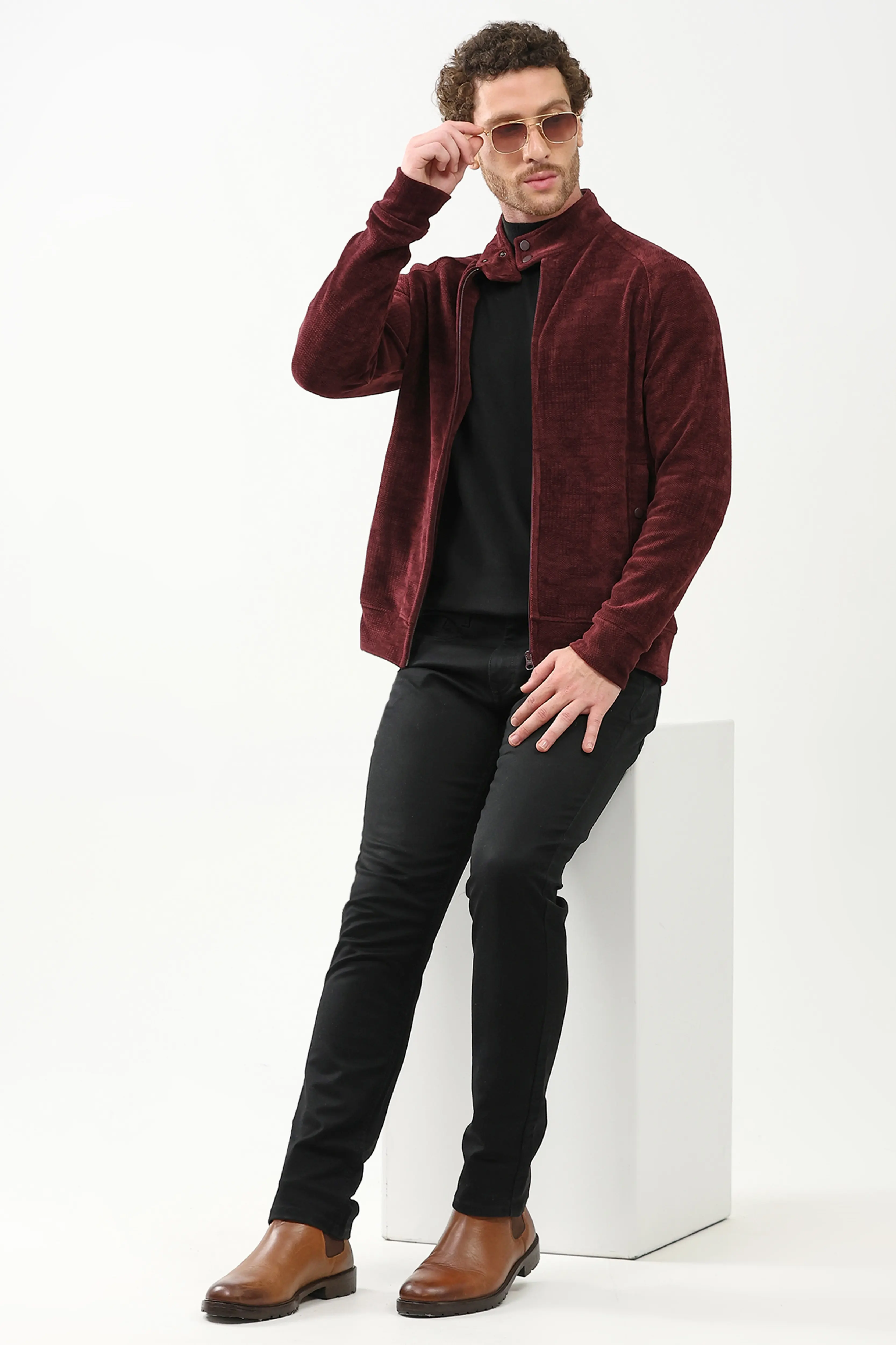 Wool-Blend Raglan Sleeve Jacket - Image 5