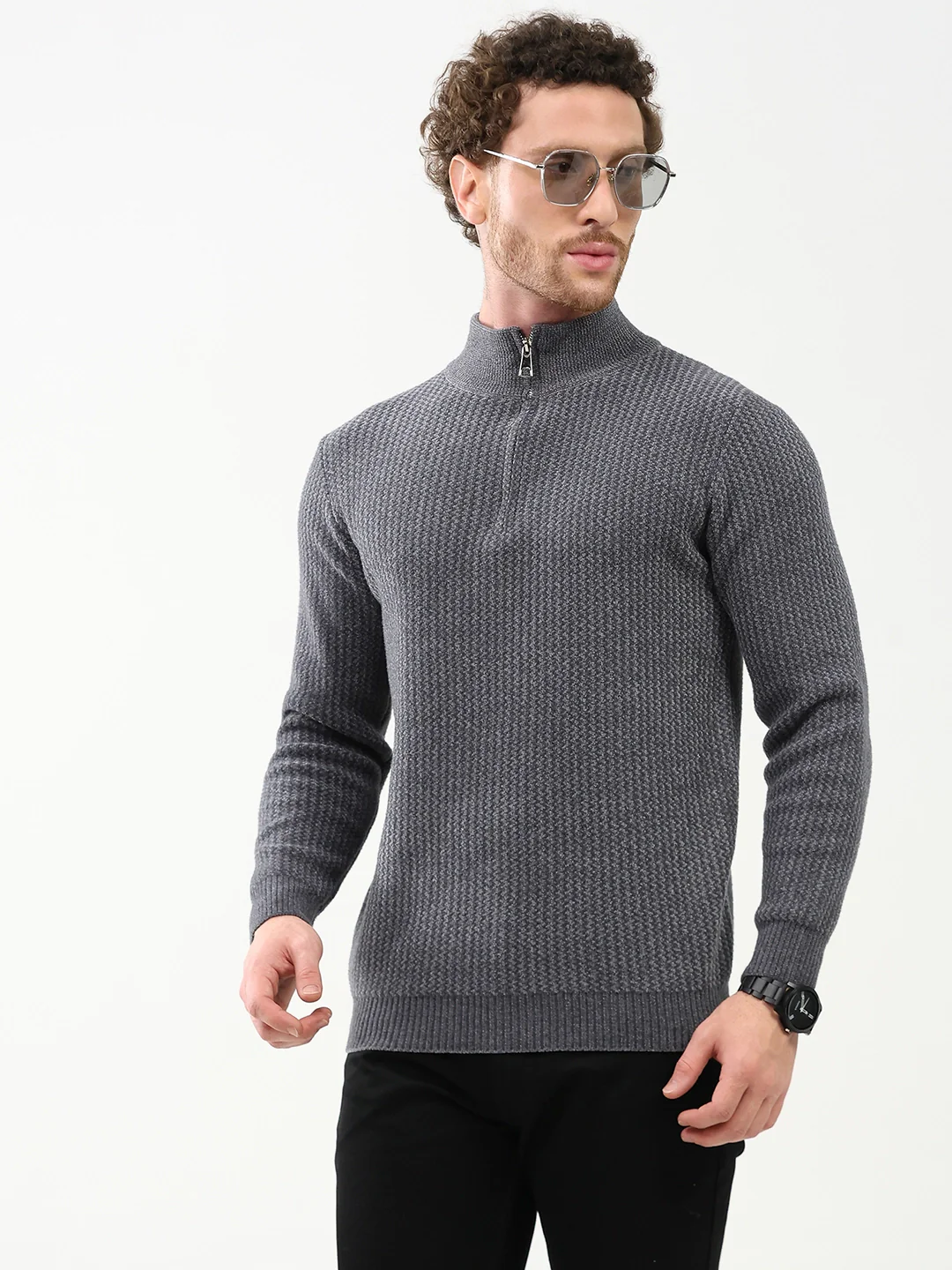 Woven Pattern Winter Pullover - Image 15