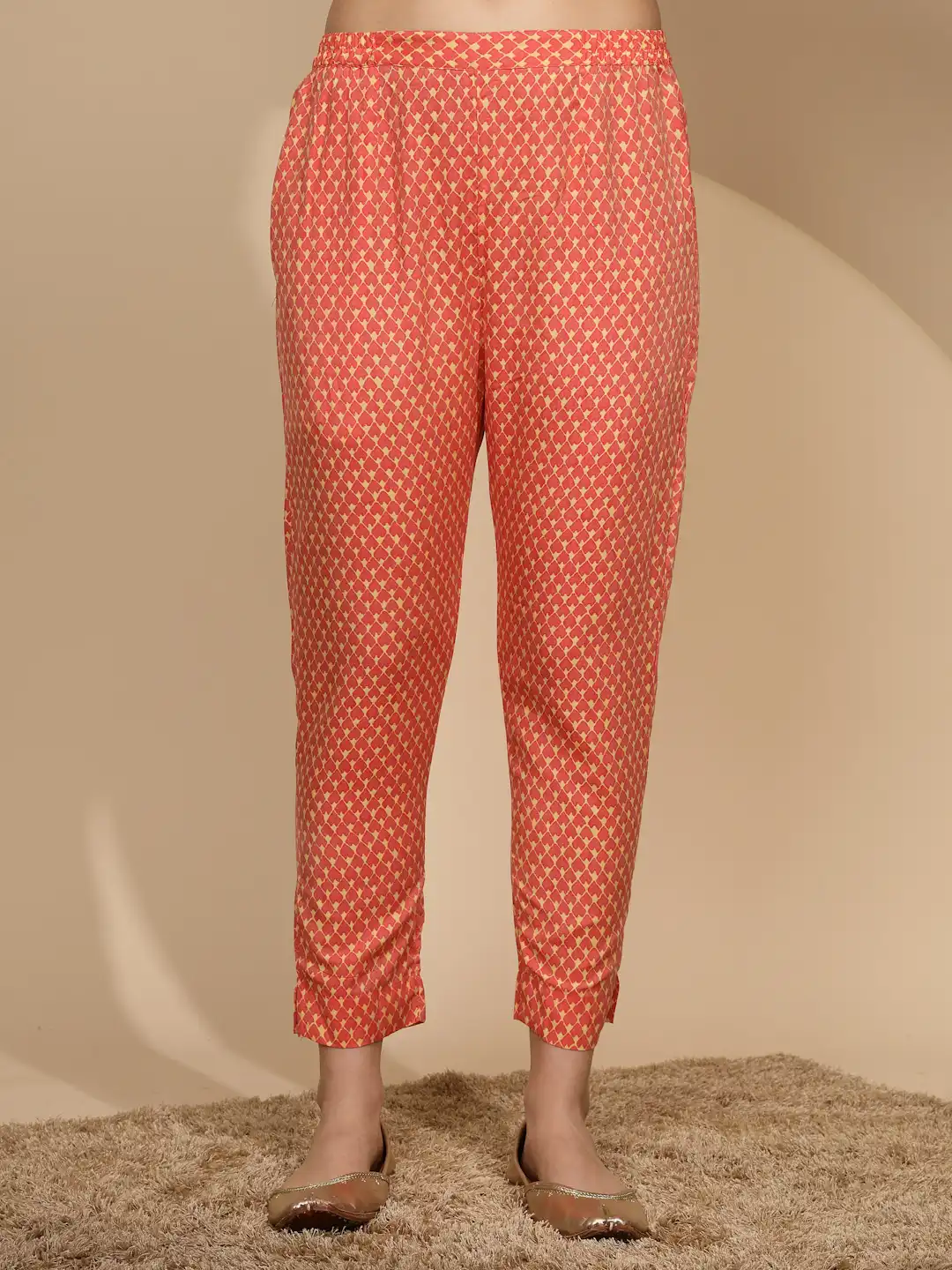 Yellow Printed Cotton Blend Kurta Set - Image 13